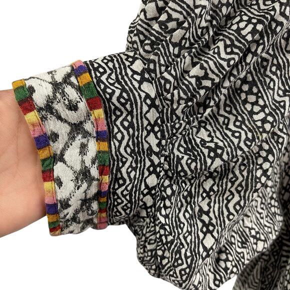 Free People FP One Mixed Print Tunic Top Small Raw Hem - Picture 6 of 8